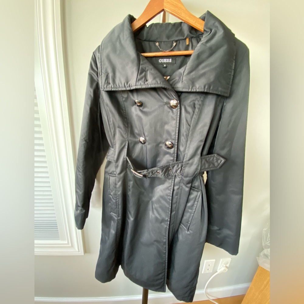 GUESS Double-Breasted Trench Coat